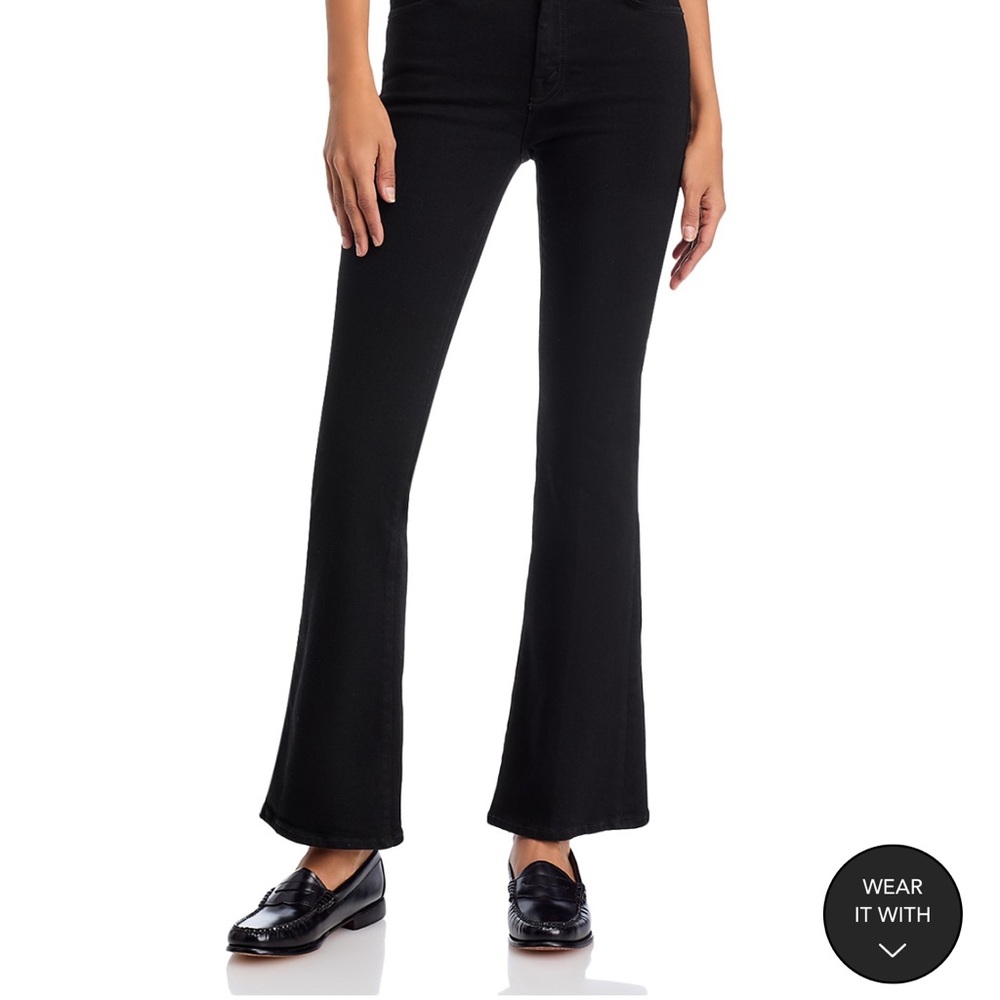 MOTHER Black Flare Jeans